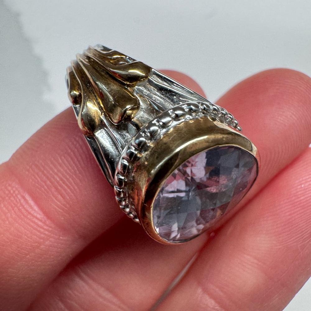 Victoria Wieck oval Amethyst ring.
